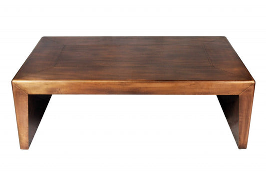 Modern Copper Tone Coffee Table By Homeroots