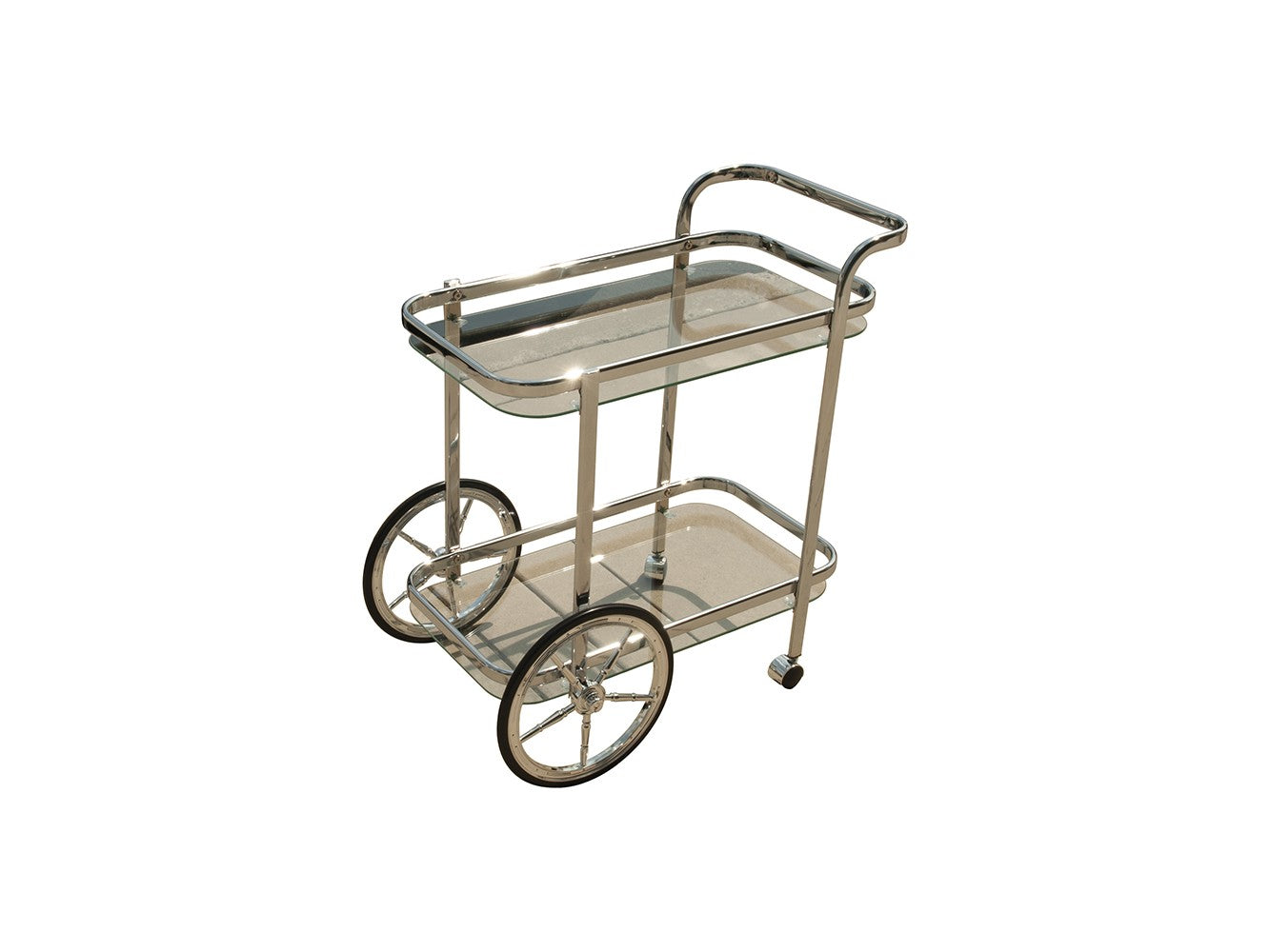 Modern Rolling Bar Cart Serving Trolley By Homeroots | Sculptures | Modishstore