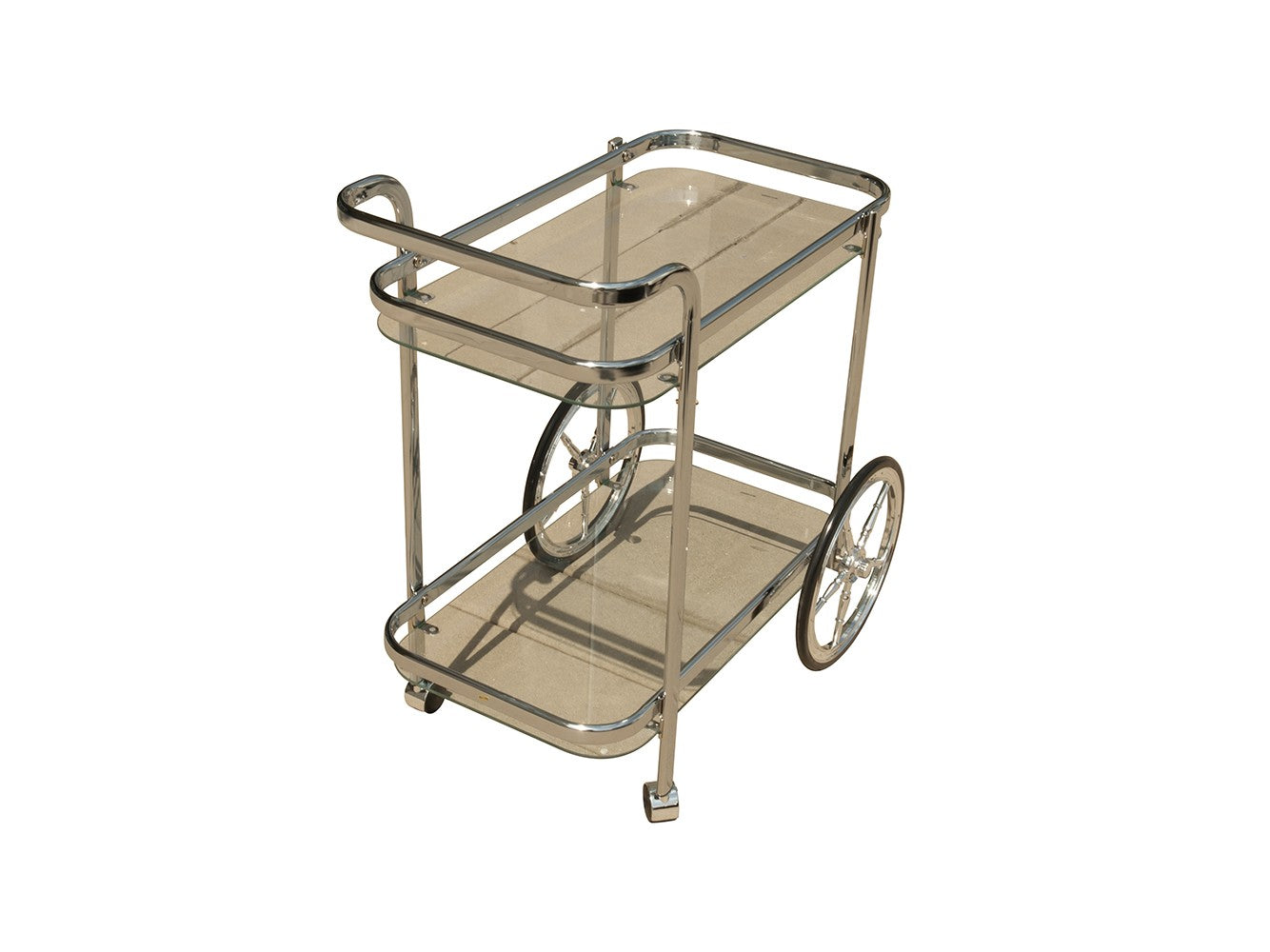 Modern Rolling Bar Cart Serving Trolley By Homeroots | Sculptures | Modishstore - 4