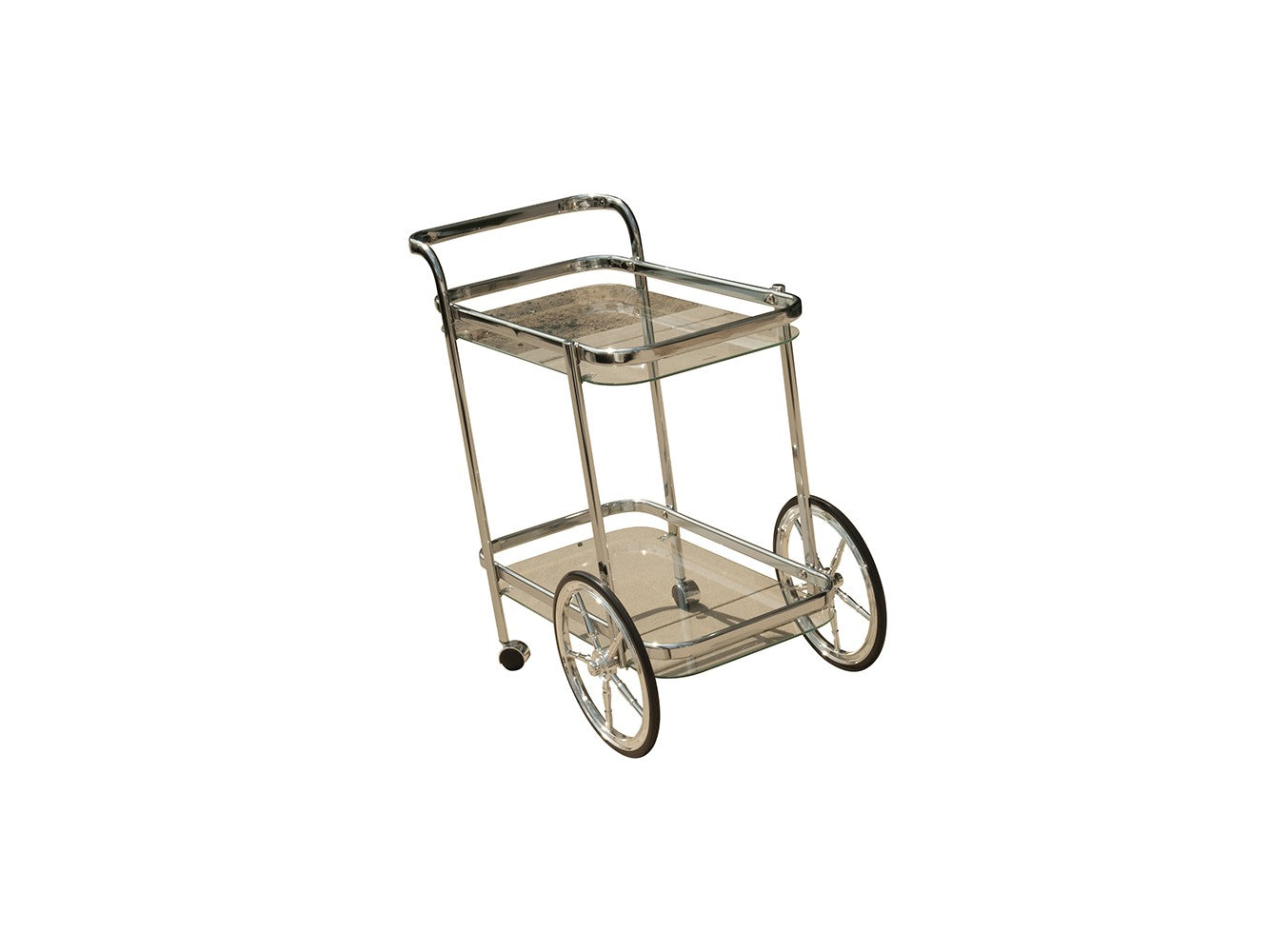 Modern Rolling Bar Cart Serving Trolley By Homeroots | Sculptures | Modishstore - 6