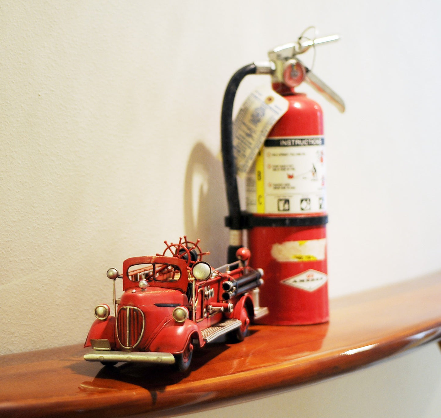 c1938 Ford Red Fire Engine Sculpture By Homeroots | Sculptures | Modishstore - 7