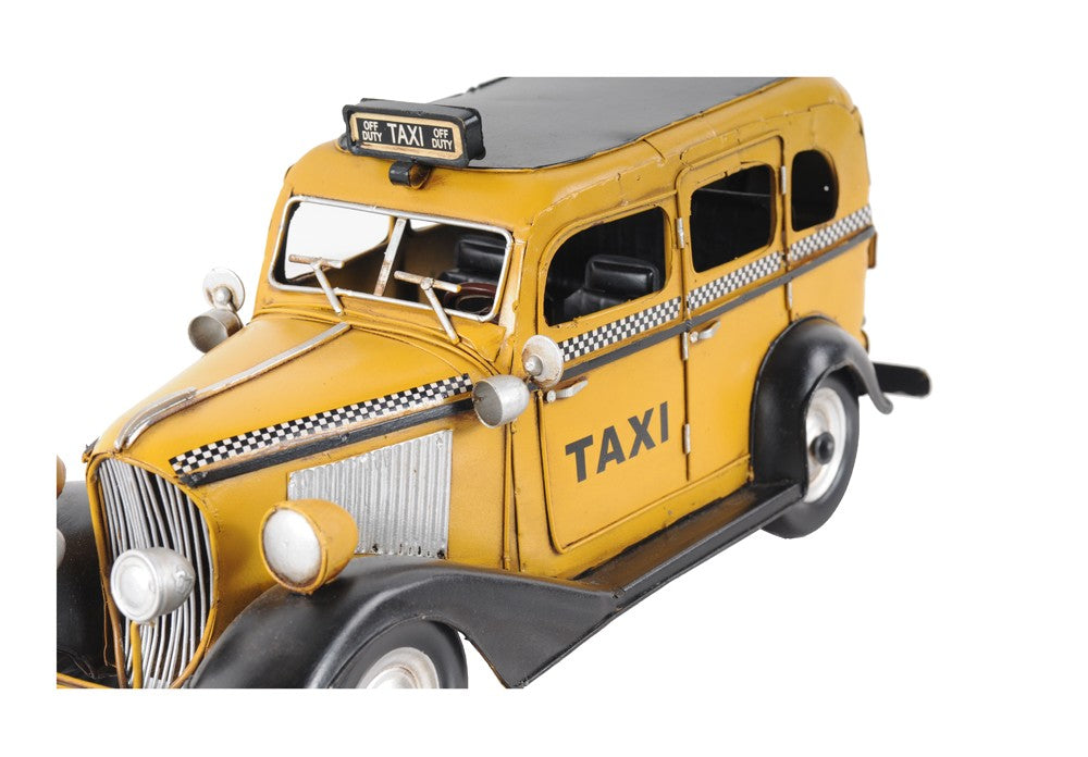 c1933 Vintage Checker Taxi Cab Model Sculpture By Homeroots | Sculptures | Modishstore - 5