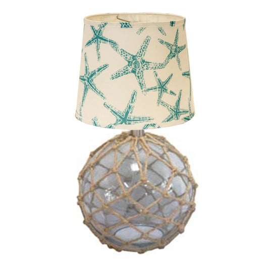 Cape Netted Glass Teal Starfish Accent Lamp By Homeroots | Table Lamps | Modishstore