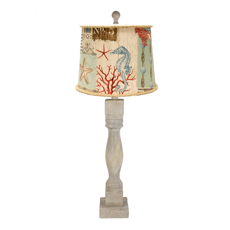 Rustic Natural Tropical Beauty of the Sea Table Lamp By Homeroots | Table Lamps | Modishstore