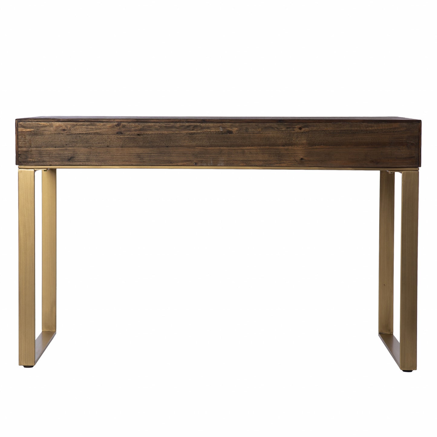 Shades of Brown and Gold Reclaimed Wooden Desk By Homeroots | Desks | Modishstore - 7