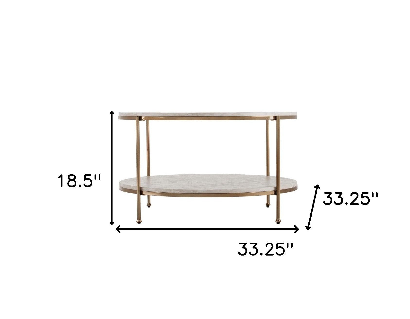 33" White Solid Manufactured Wood And Metal Square Coffee Table By Homeroots | Coffee Tables | Modishstore - 4