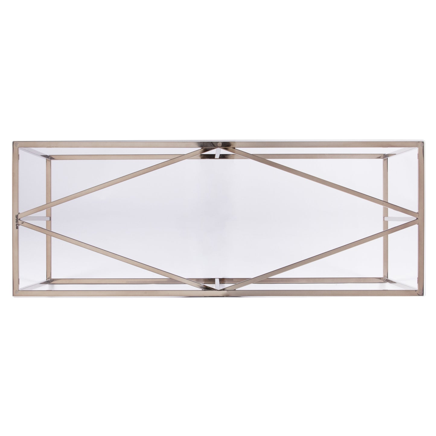 42" Clear and Gold Glass Frame Console Table By Homeroots | Console Tables | Modishstore - 3