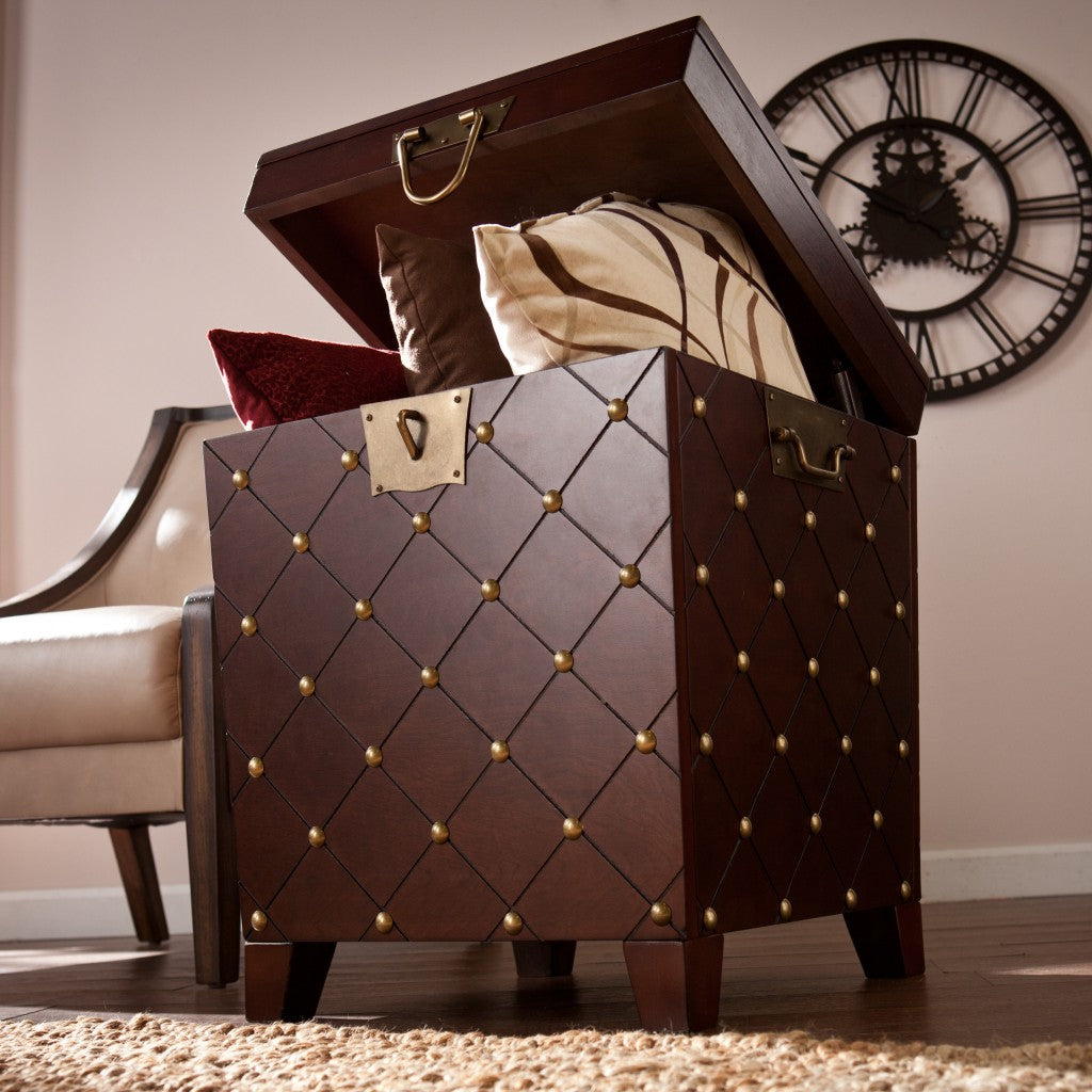 24" Brown Manufactured Wood Square End Table By Homeroots | End Tables | Modishstore - 2