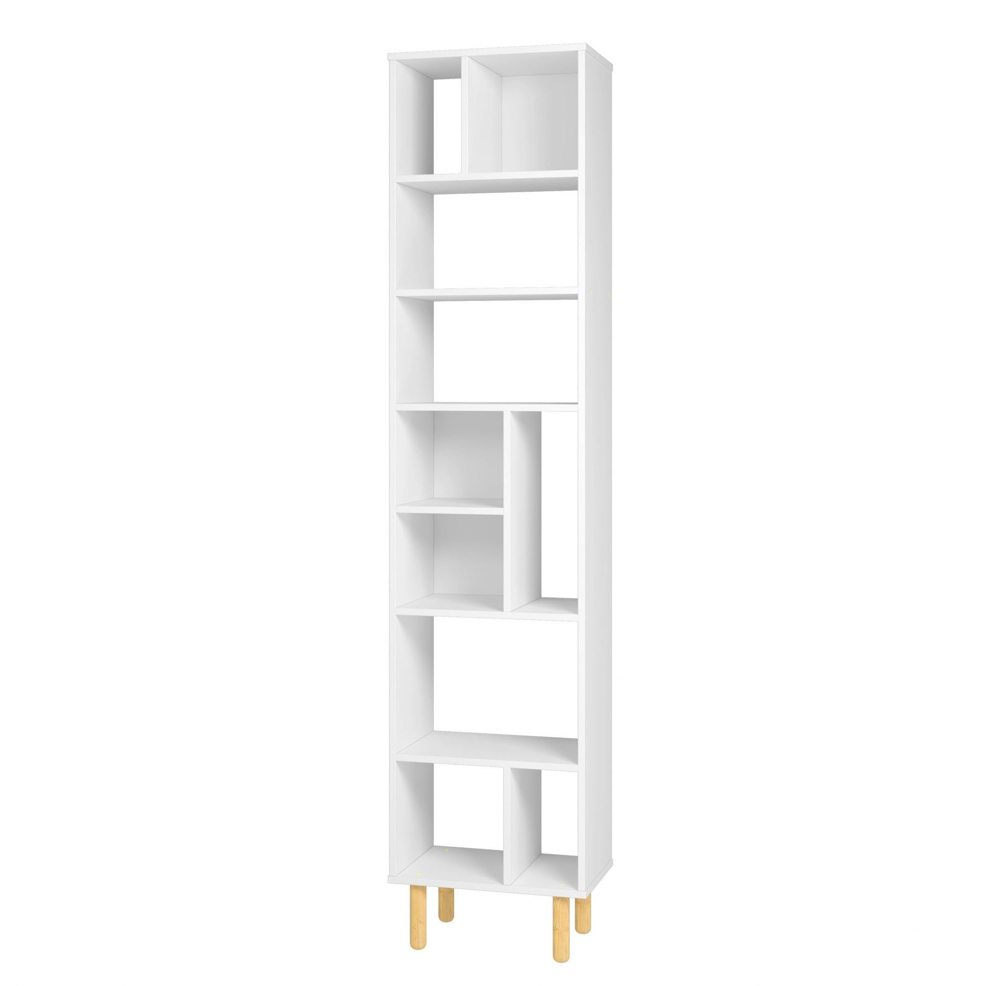 Iko 78" White Modern Abstract Open Shelving Unit By Homeroots | Shelves & Shelving Units | Modishstore - 2