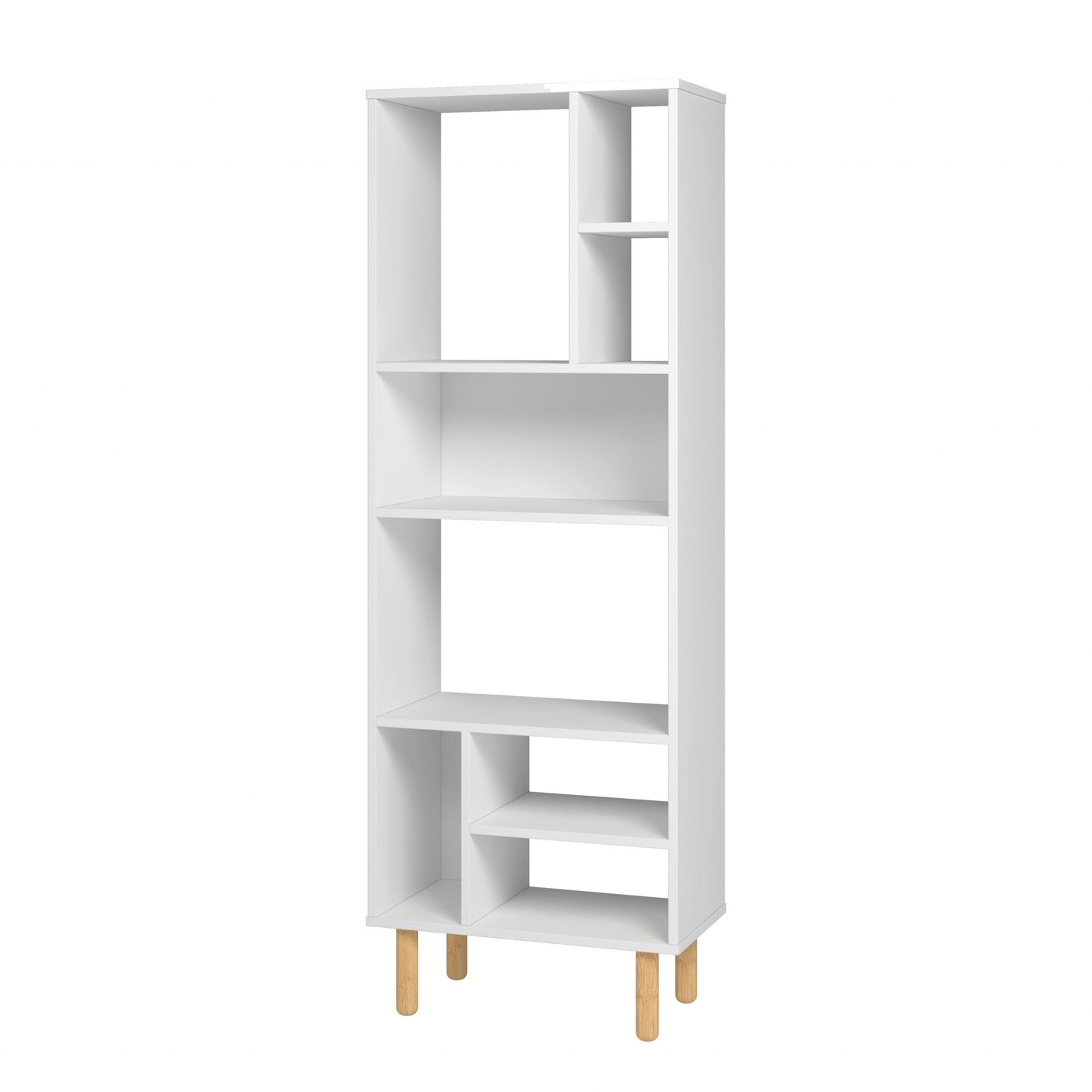 Iko 60" White Modern Abstract Open Shelving Unit By Homeroots | Shelves & Shelving Units | Modishstore - 2