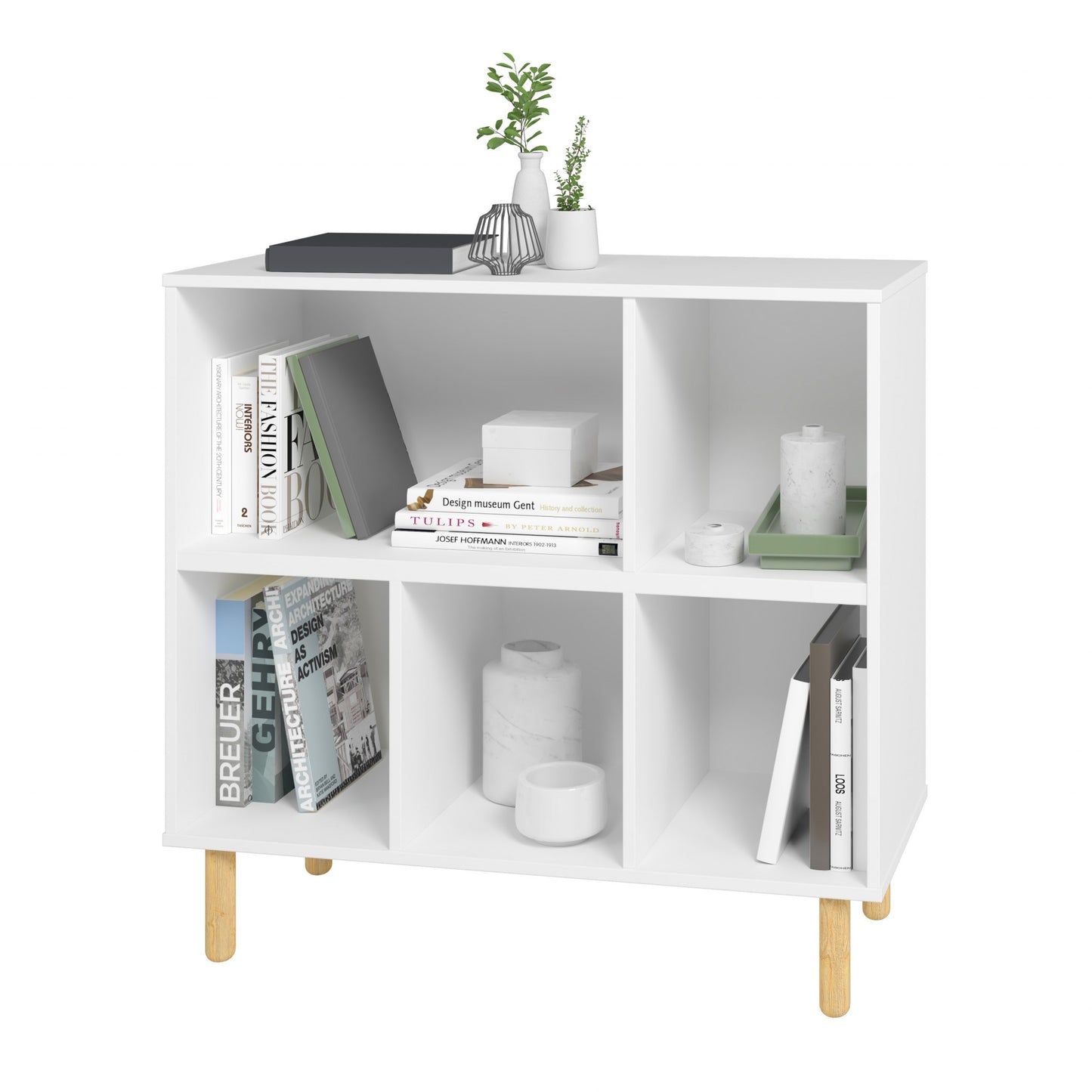 Iko White Open Cubbie Shelving Unit By Homeroots | Shelves & Shelving Units | Modishstore - 3