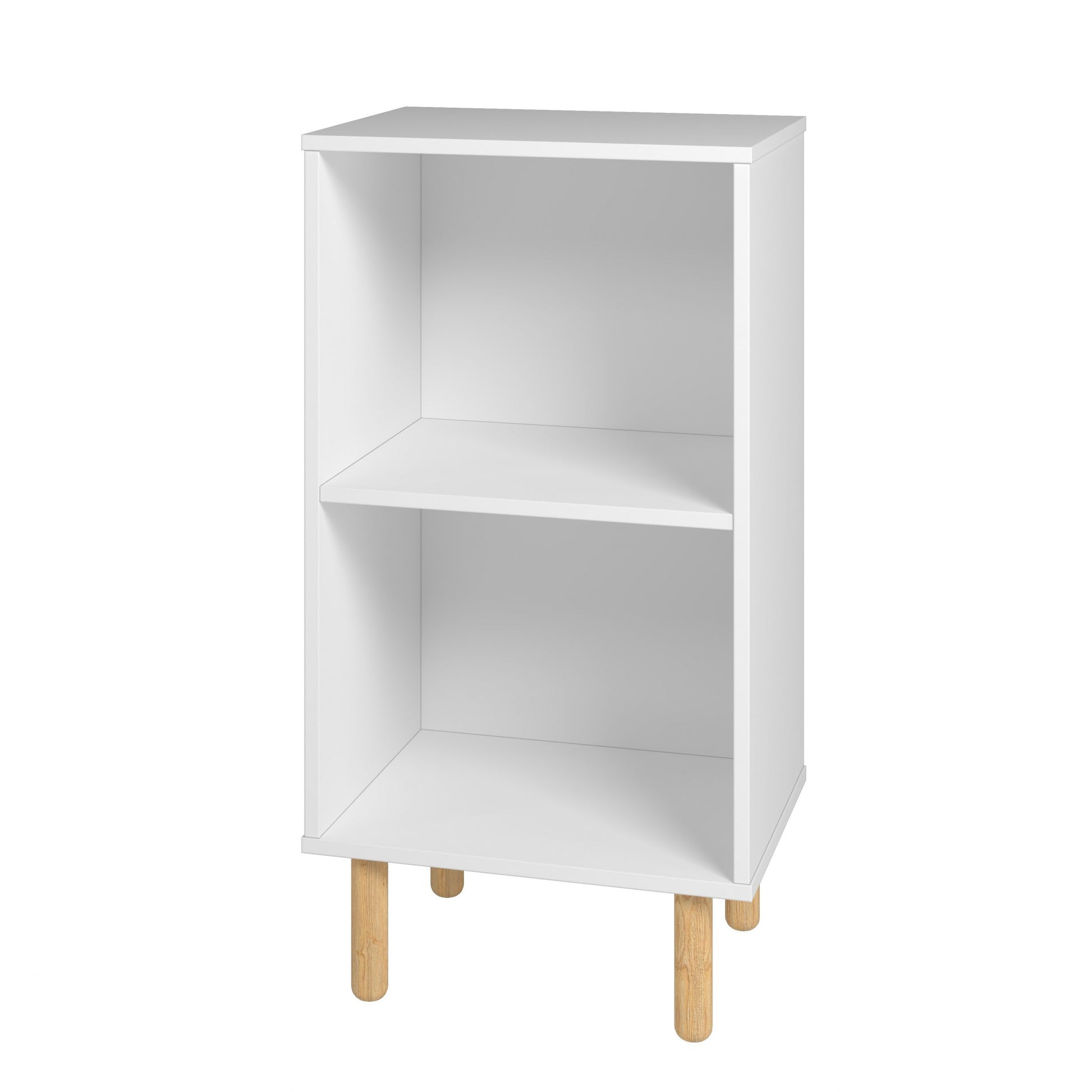 Iko White Two Cubbie Open Shelving Unit By Homeroots | Shelves & Shelving Units | Modishstore - 2