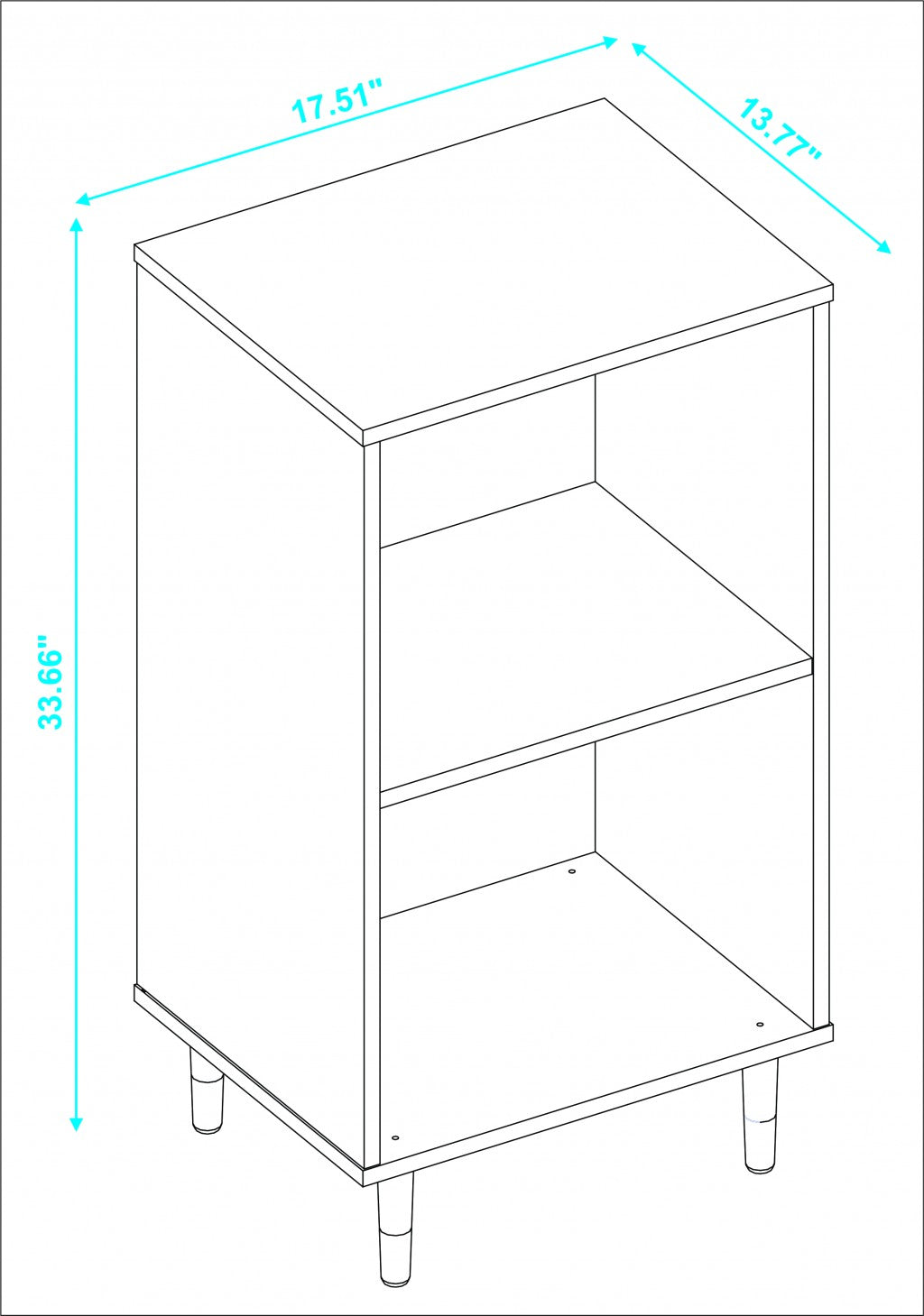 Iko White Two Cubbie Open Shelving Unit By Homeroots | Shelves & Shelving Units | Modishstore - 4