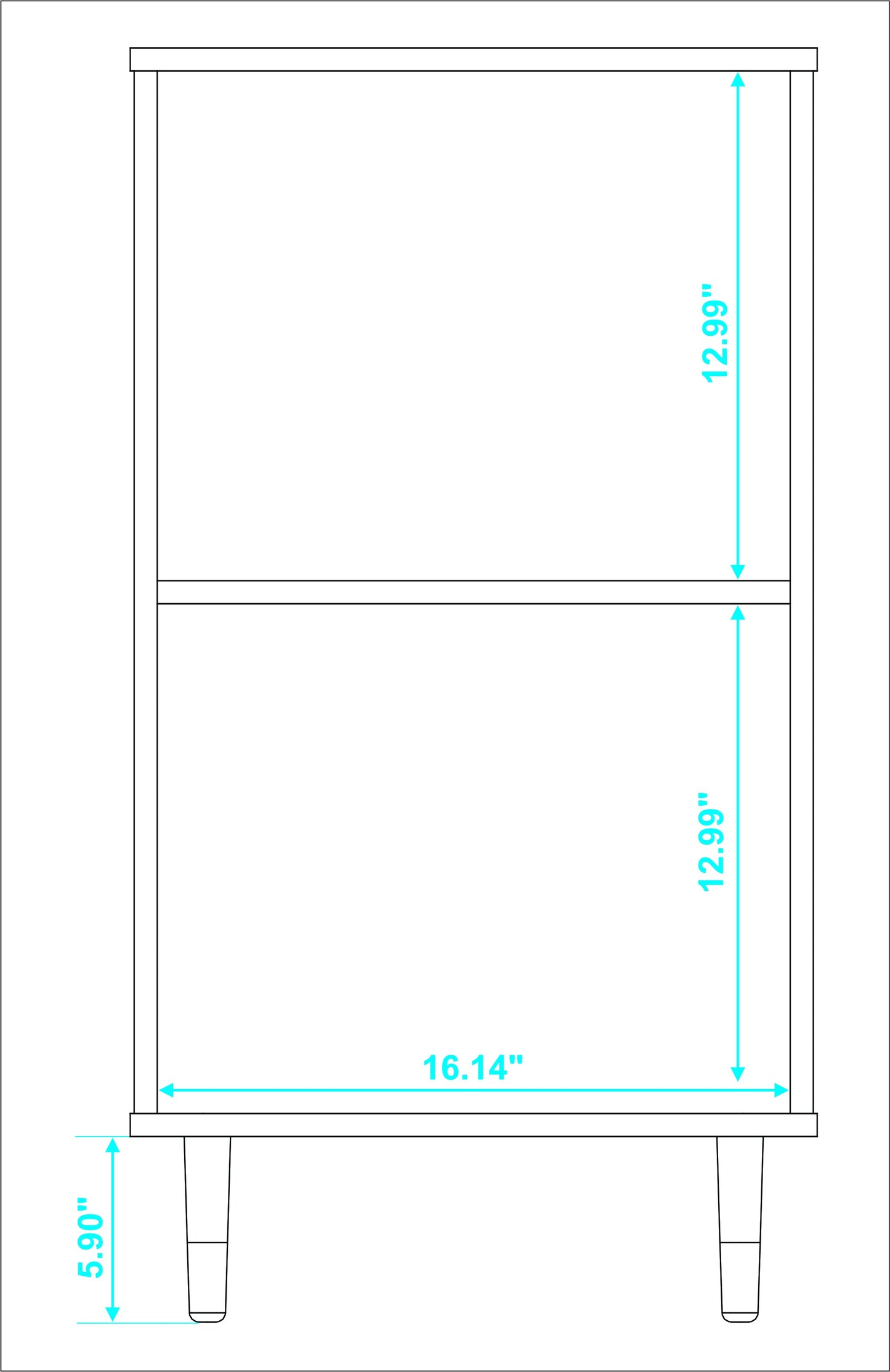 Iko White Two Cubbie Open Shelving Unit By Homeroots | Shelves & Shelving Units | Modishstore - 5