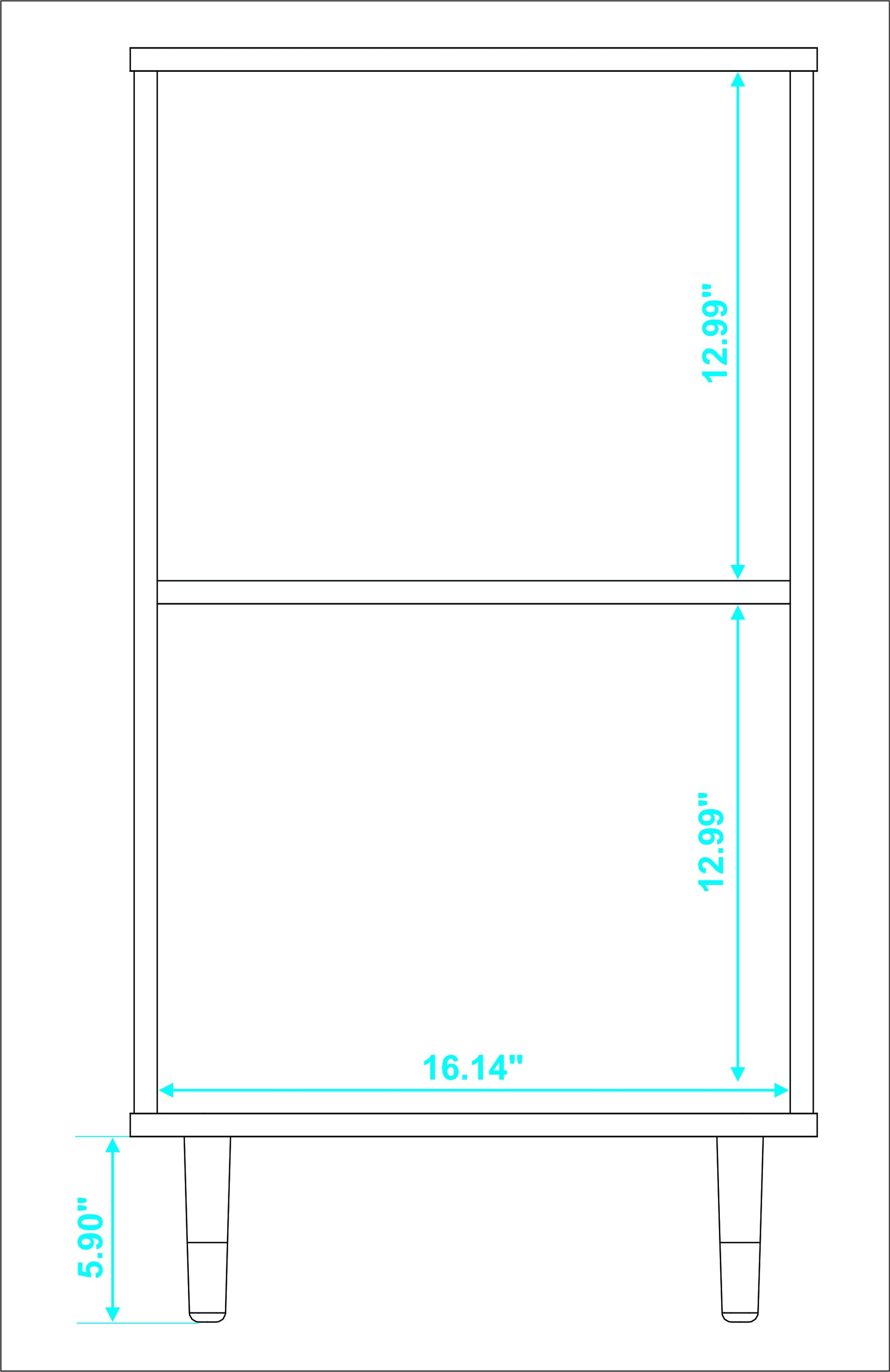 Iko White Two Cubbie Open Shelving Unit By Homeroots | Shelves & Shelving Units | Modishstore - 5