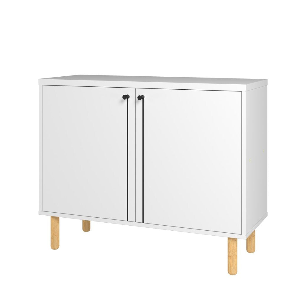 Iko White Modern Sideboard Double Door Cabinet By Homeroots | Cabinets | Modishstore - 2