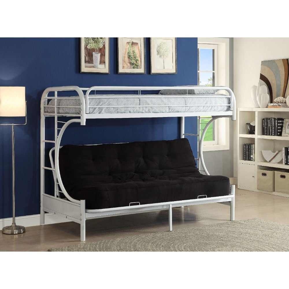 Silver Twin Xl Over Queen Futon Bunk Bed By Homeroots | Beds | Modishstore - 5