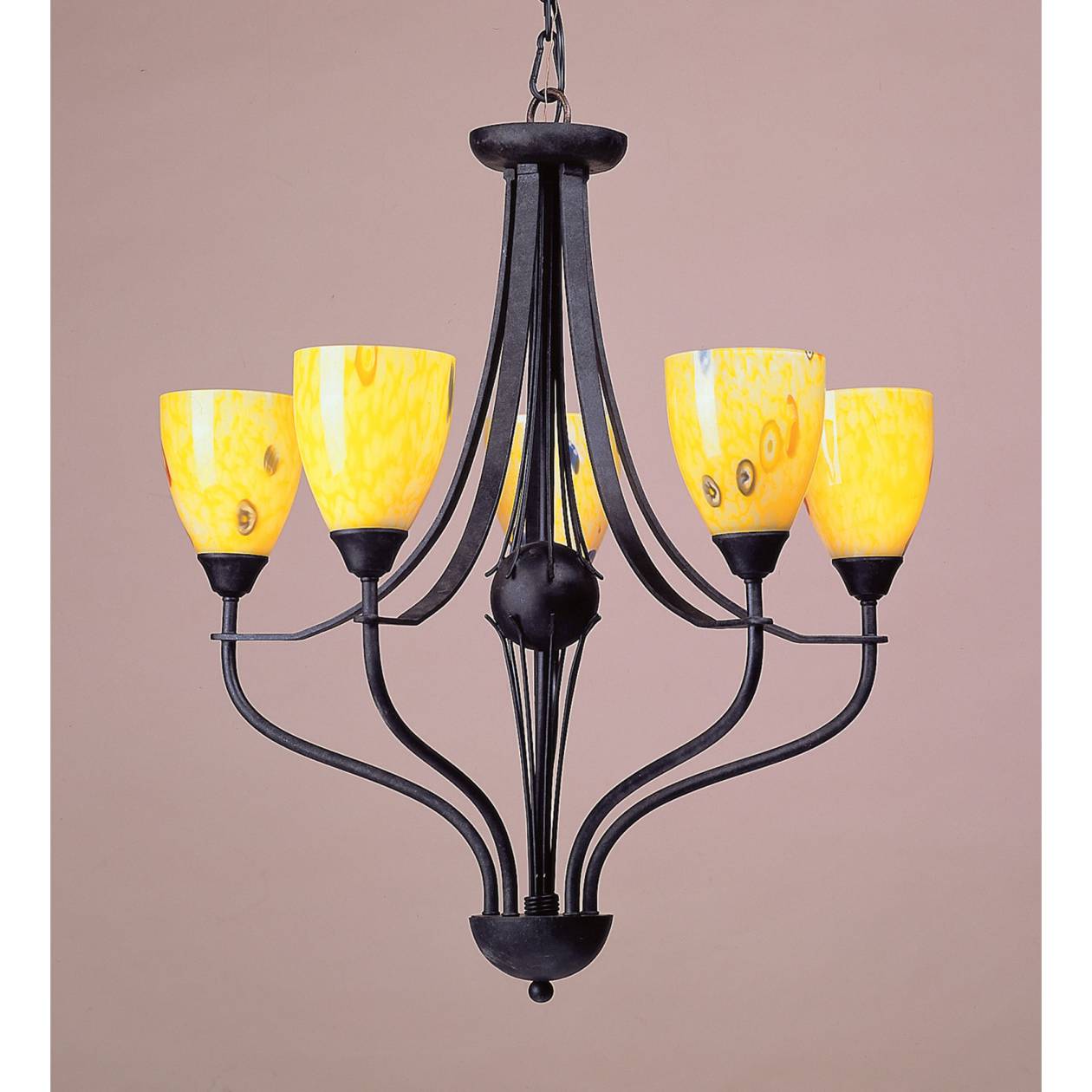 CLASSICO COLLECTION YELLOW BLAZE GLASS DARK ELK Lighting | Ceiling Lamps | Modishstore