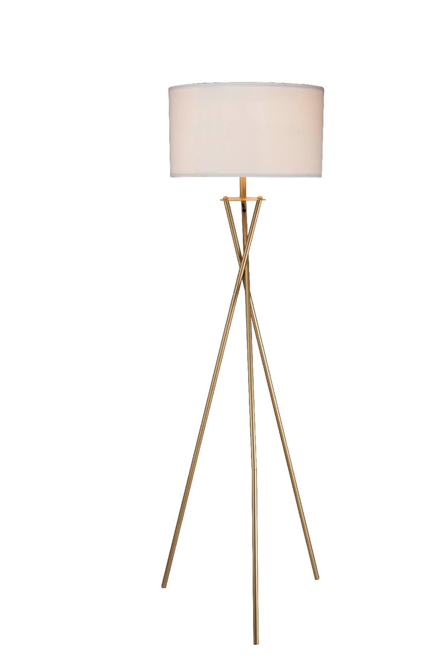 Minimalist Gold Metal Floor Lamp By Homeroots | Floor Lamps | Modishstore - 3