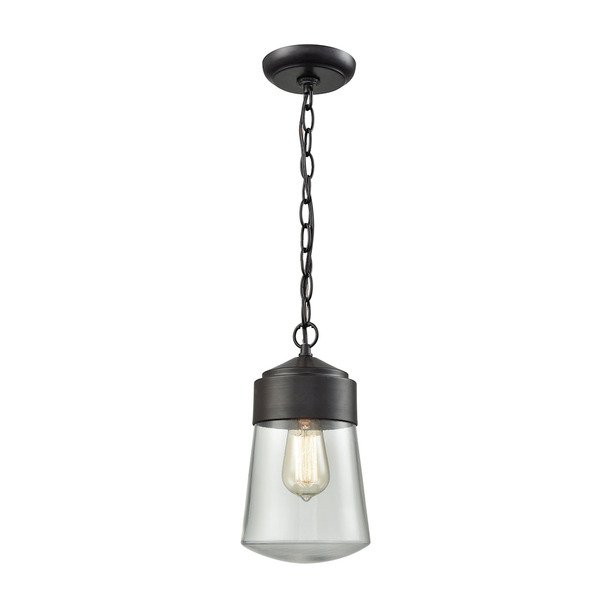 Mullen Gate 1-Light Outdoor Pendant in Oil Rubbed Bronze ELK Lighting | Pendant Lamps | Modishstore