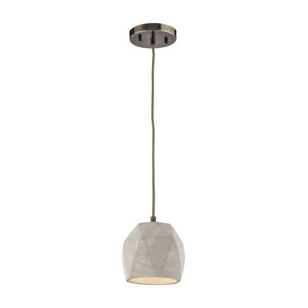 Urban Form 5'' Wide 1-Light Mini Pendant - Black Nickel By ELK |Pendant Lamps |Modishstore 