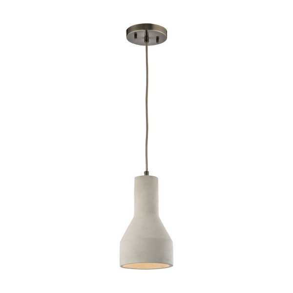 Urban Form 6'' Wide 1-Light Mini Pendant - Black Nickel By ELK |Pendant Lamps |Modishstore 