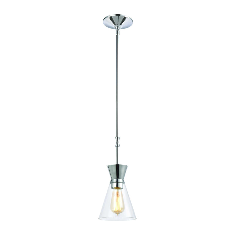 Modley 6'' Wide 1-Light Mini Pendant - Polished Chrome By ELK |Pendant Lamps |Modishstore 