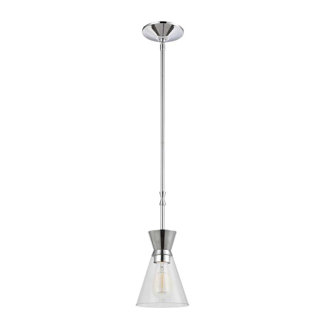 Modley 6'' Wide 1-Light Mini Pendant - Polished Chrome By ELK |Pendant Lamps |Modishstore - 2