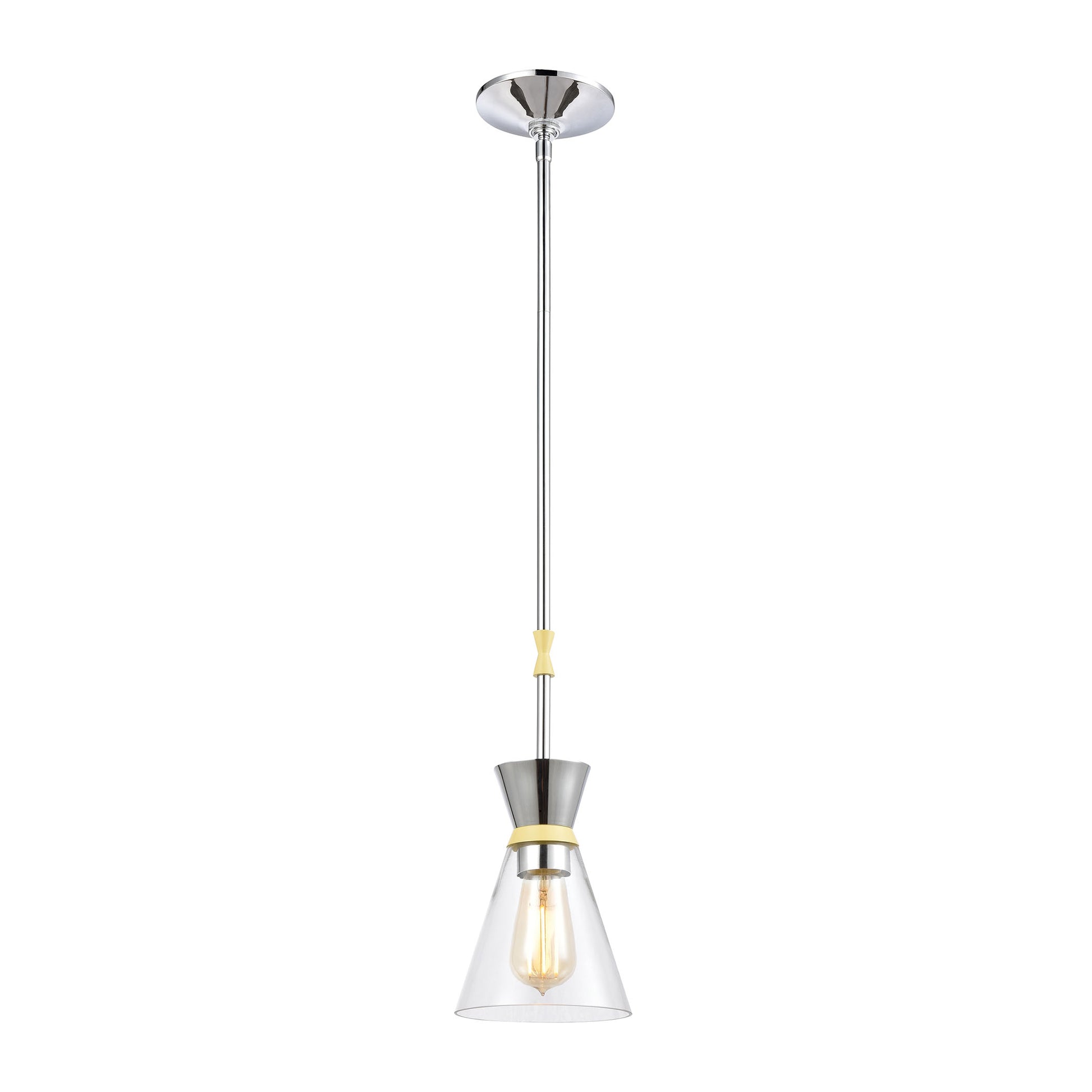 Modley 1-Light Mini Pendant in Polished Chrome with Clear Glass ELK Lighting