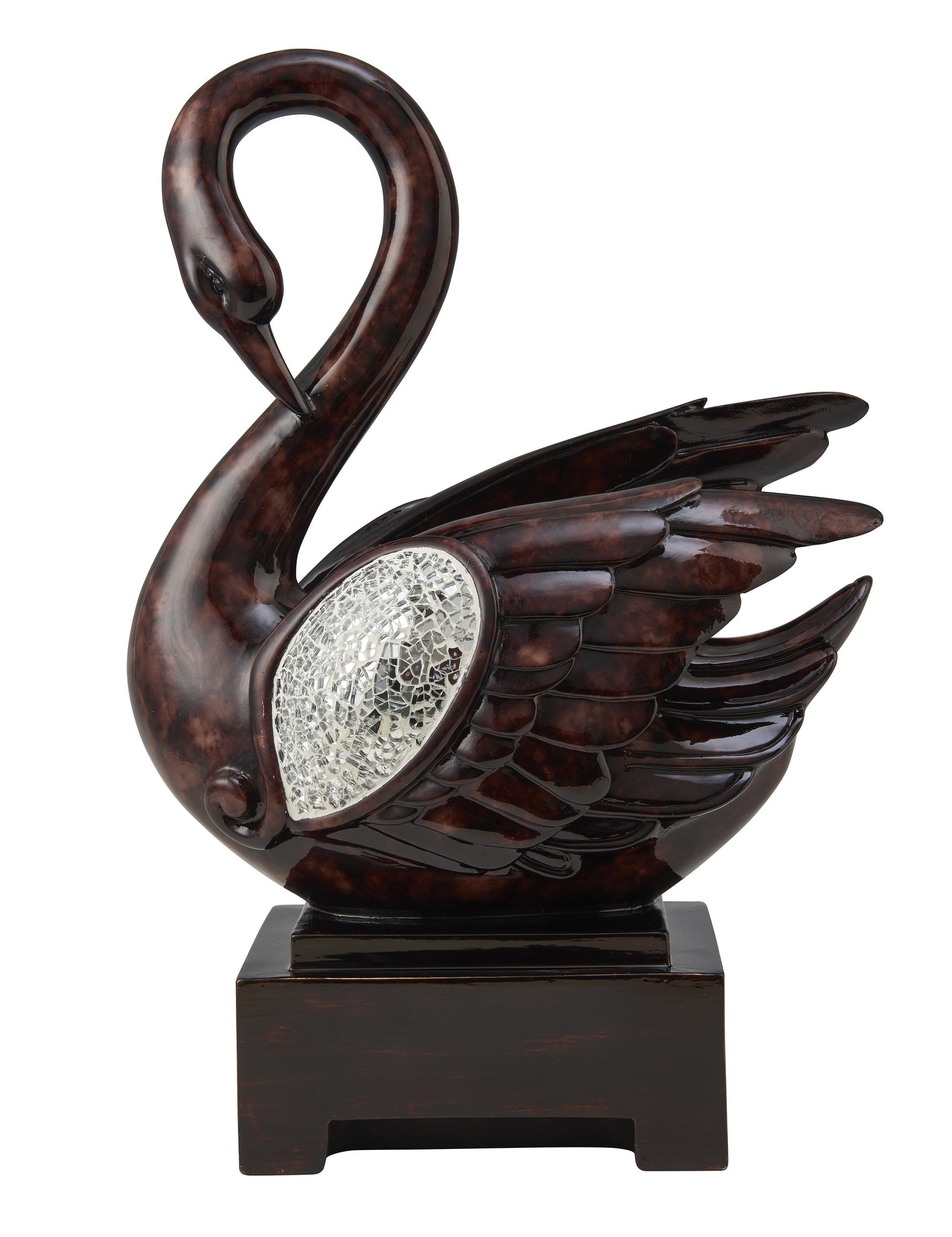 17" Marbleized Cherry Brown Dove Figurine Sculpture By Homeroots | Sculptures | Modishstore - 3