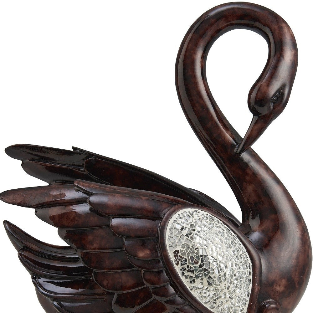 17" Marbleized Cherry Brown Dove Figurine Sculpture By Homeroots | Sculptures | Modishstore - 4