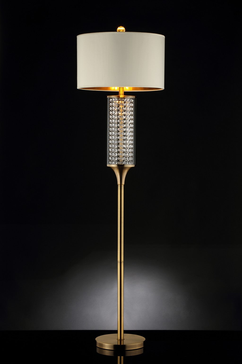 Gold Crystal Floor Lamp By Homeroots | Floor Lamps | Modishstore - 3