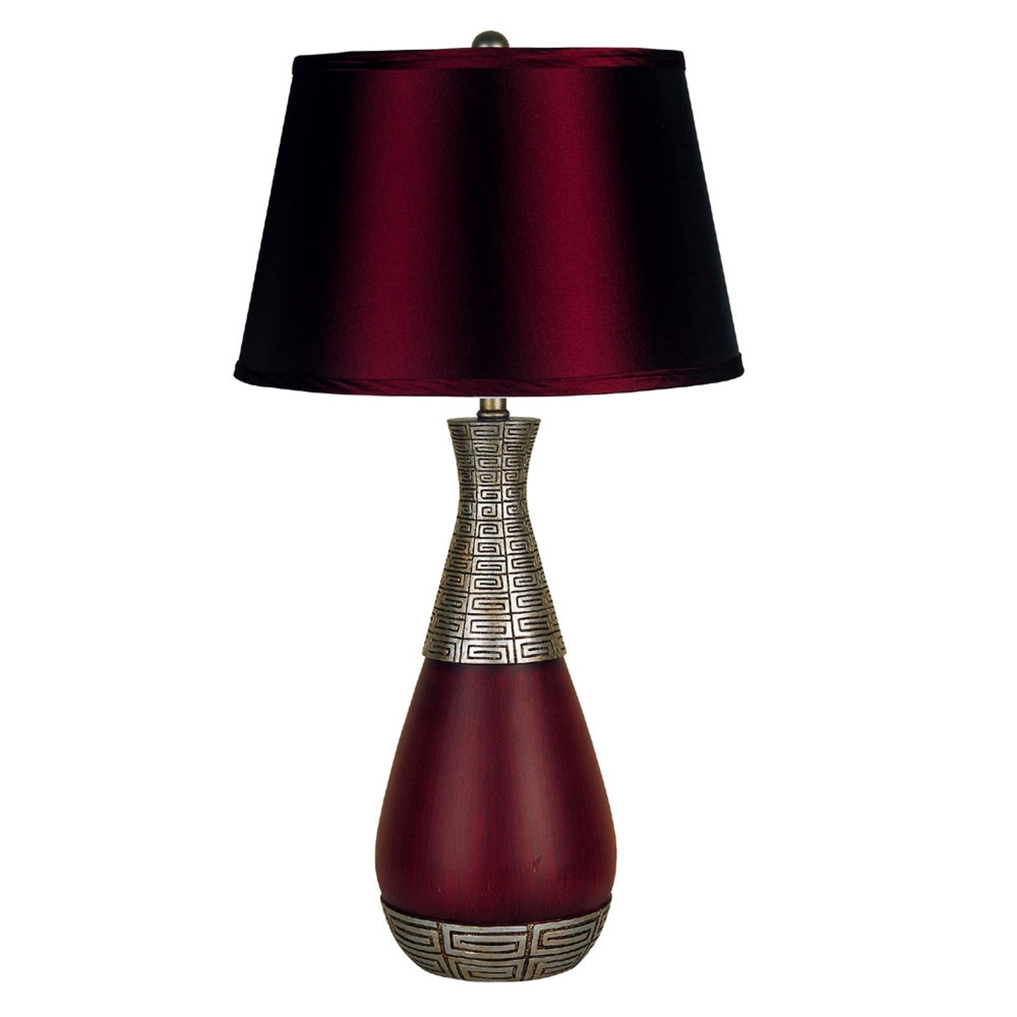 Contemporary Maroon Table Lamp By Homeroots | Table Lamps | Modishstore - 2