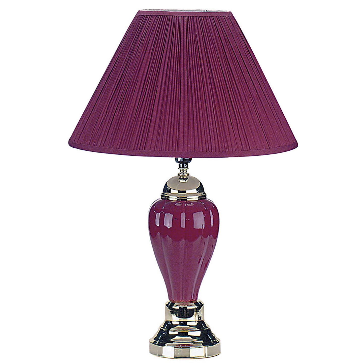 Silver and Magenta Table Lamp with Magenta Shade By Homeroots | Table Lamps | Modishstore - 2