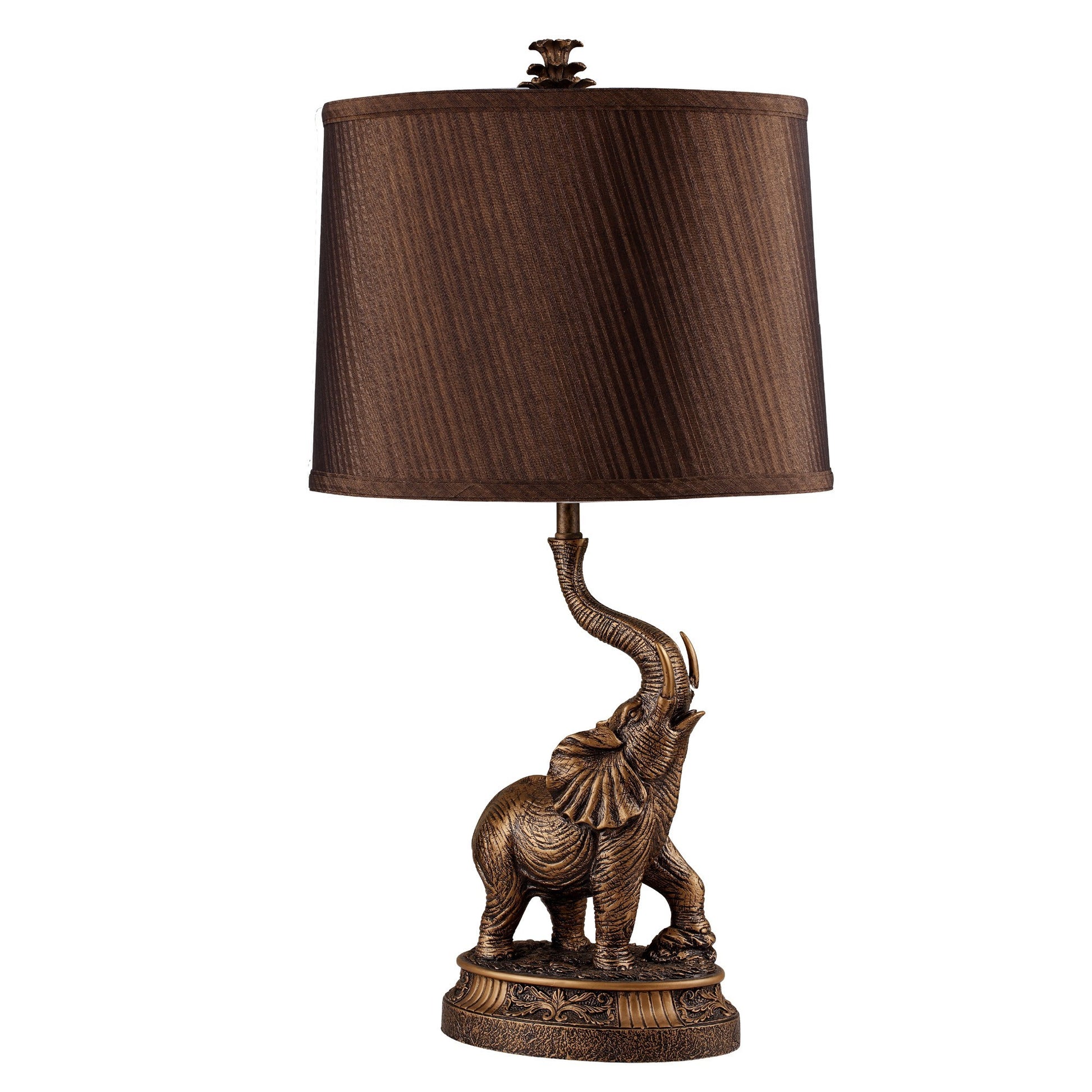 Antiqued Bronze Textured Elephant Table Lamp By Homeroots | Table Lamps | Modishstore - 2