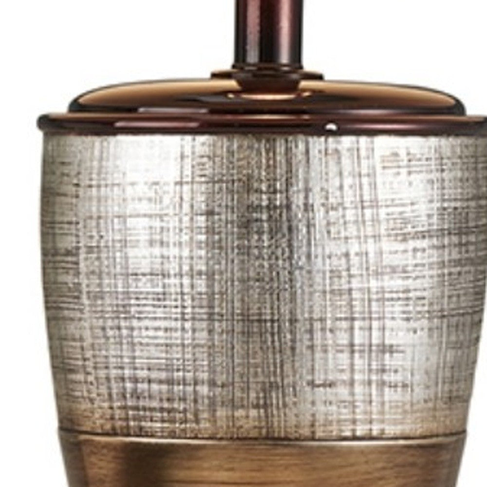 Exotic Brown and Gold Wide Stripe Table Lamp By Homeroots | Table Lamps | Modishstore - 5