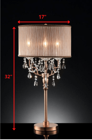 Pink crystal best sale table lamp