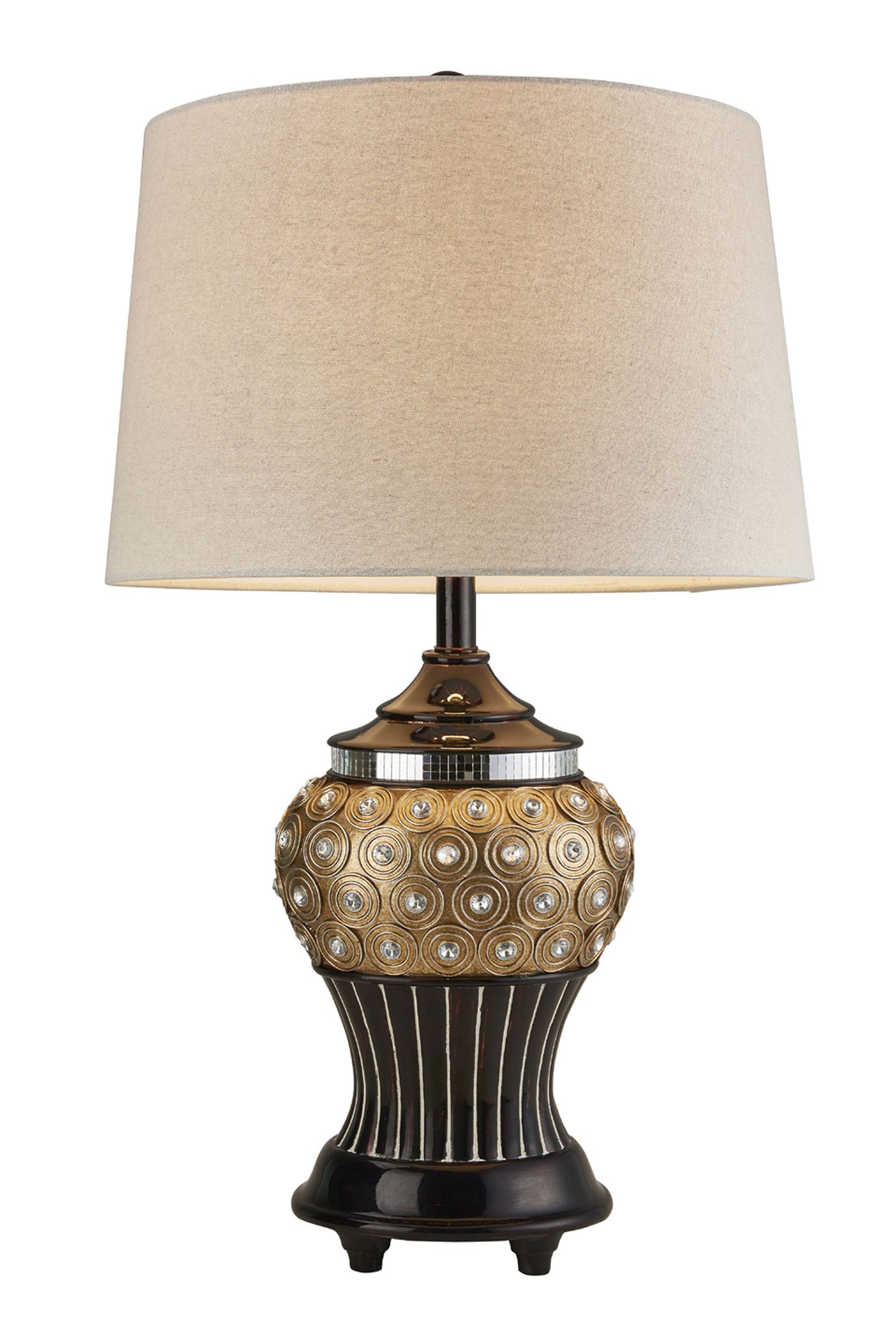 Glitzy Gold Bejeweled Table Lamp By Homeroots | Table Lamps | Modishstore - 2