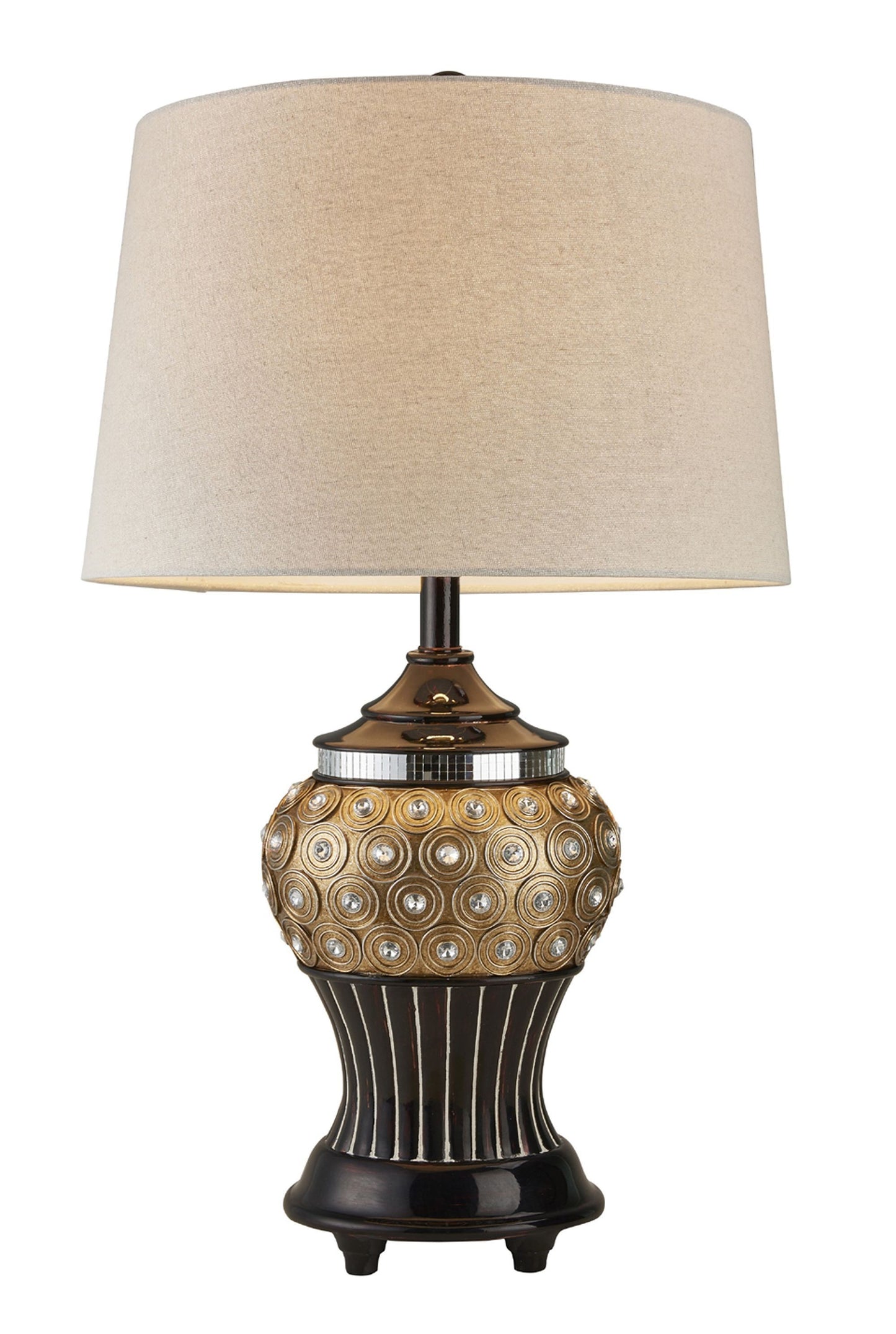 Glitzy Gold Bejeweled Table Lamp By Homeroots | Table Lamps | Modishstore - 3