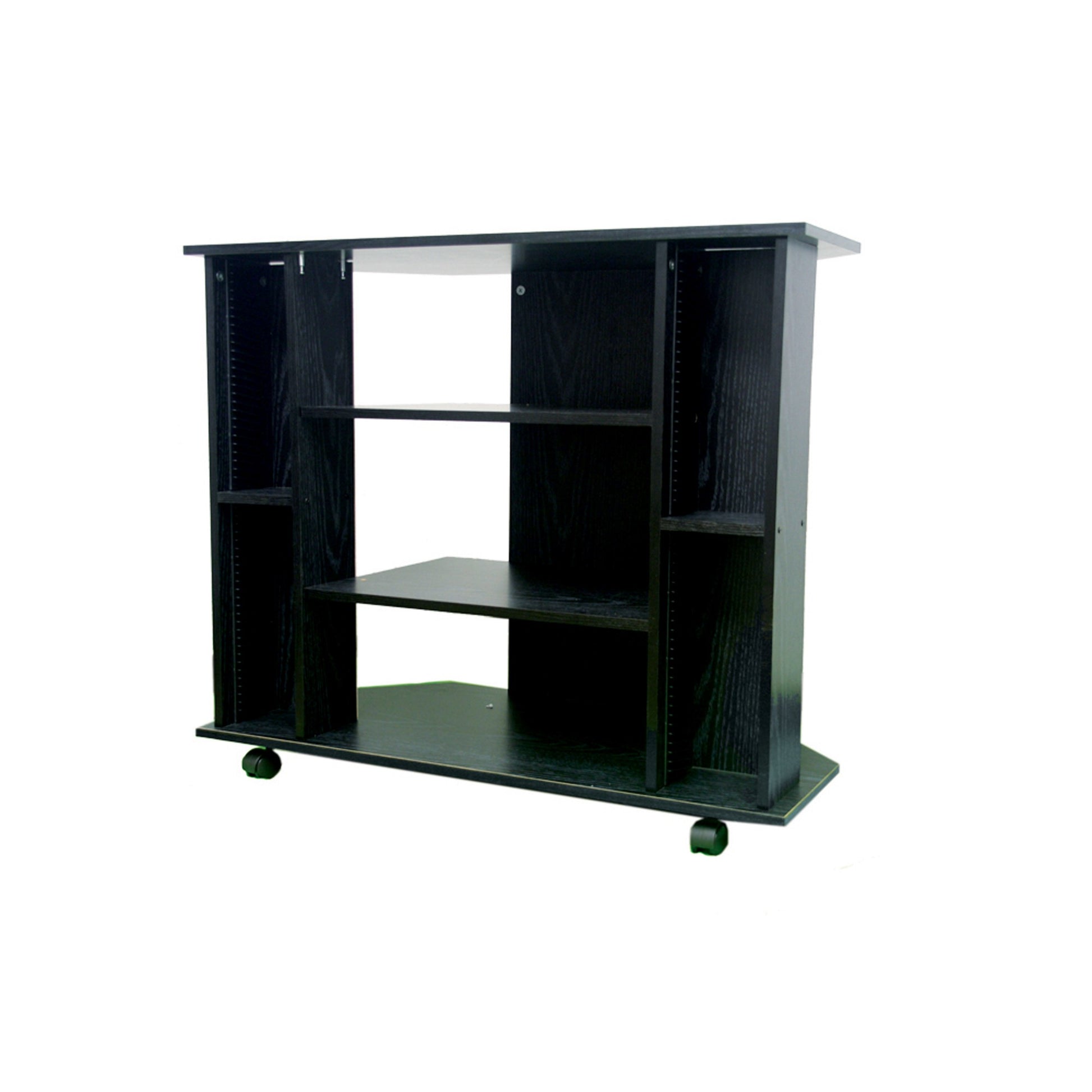 35" Black Open Shelving TV Stand By Homeroots | TV Stands | Modishstore - 2