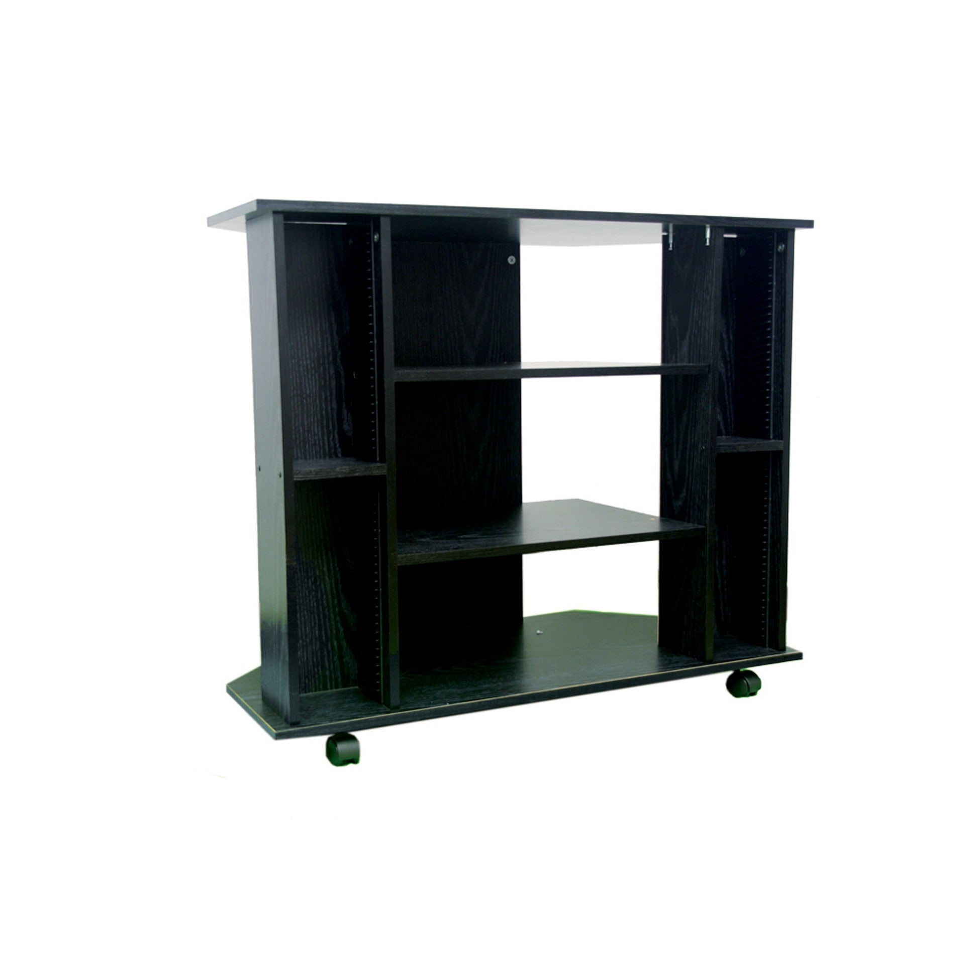 35" Black Open Shelving TV Stand By Homeroots | TV Stands | Modishstore - 3