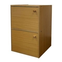 Standard Natural Double Door Verticle Book Shelf By Homeroots