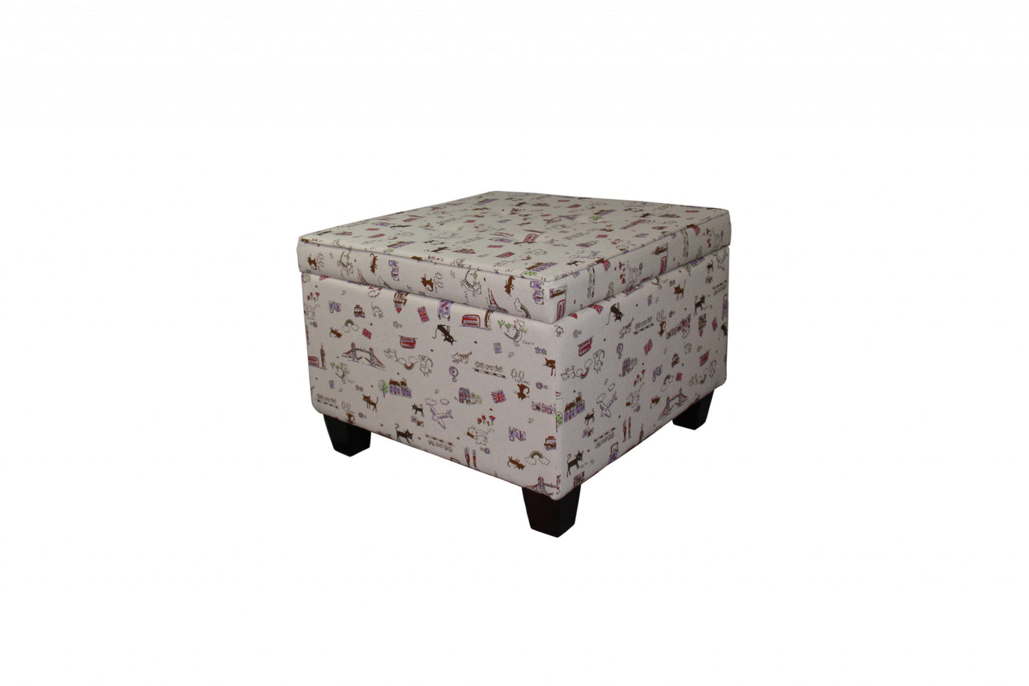 Traveling Cats Storage Ottoman By Homeroots | Ottomans | Modishstore