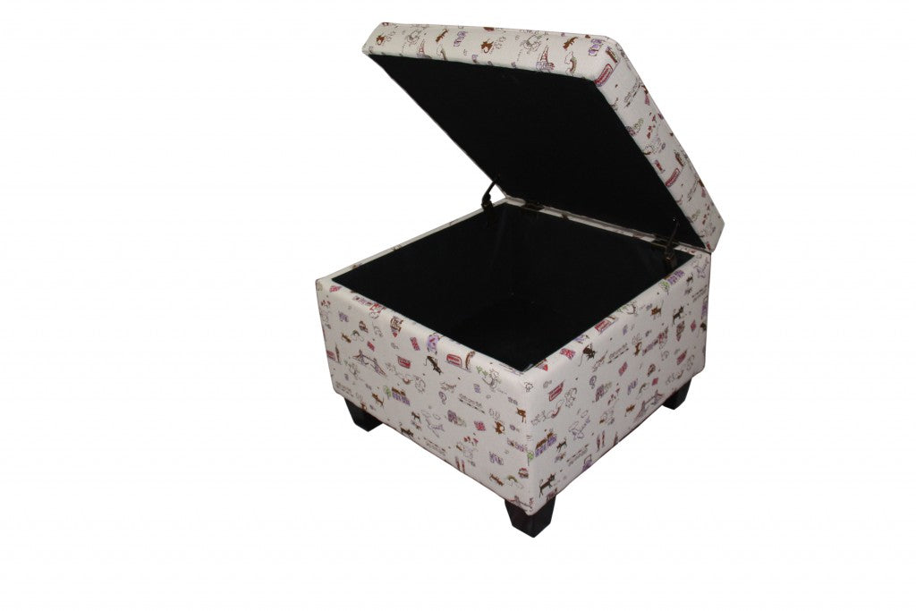 Traveling Cats Storage Ottoman By Homeroots | Ottomans | Modishstore - 2