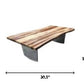 31" Natural Solid Wood Rectangular Coffee Table By Homeroots
