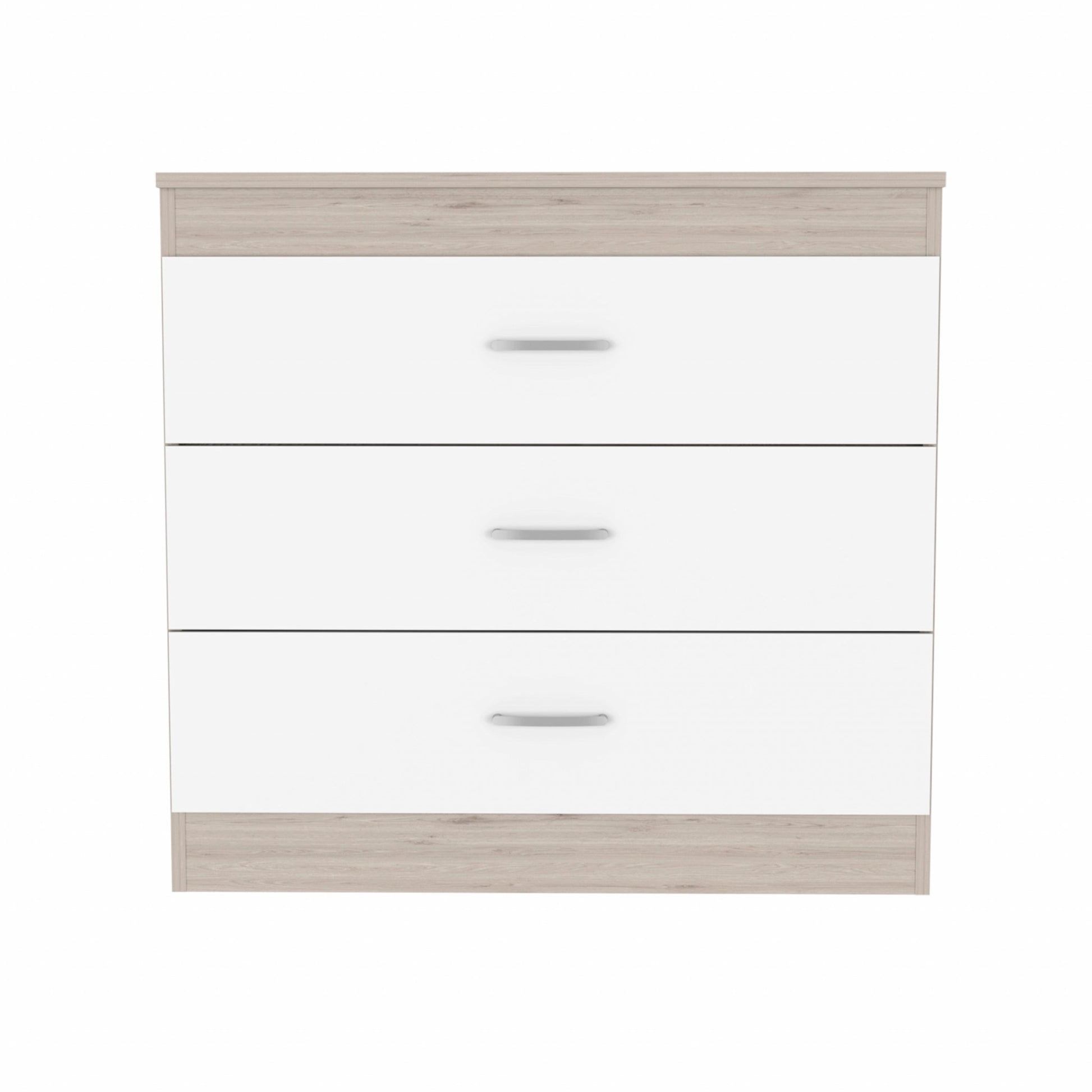 29" Light Gray and White Three Drawer Dresser By Homeroots | Dressers | Modishstore - 6