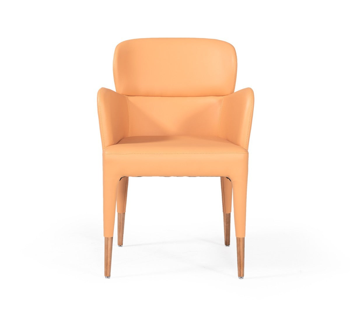 Peach Rosegold Dining Chair By Homeroots | Dining Chairs | Modishstore - 2