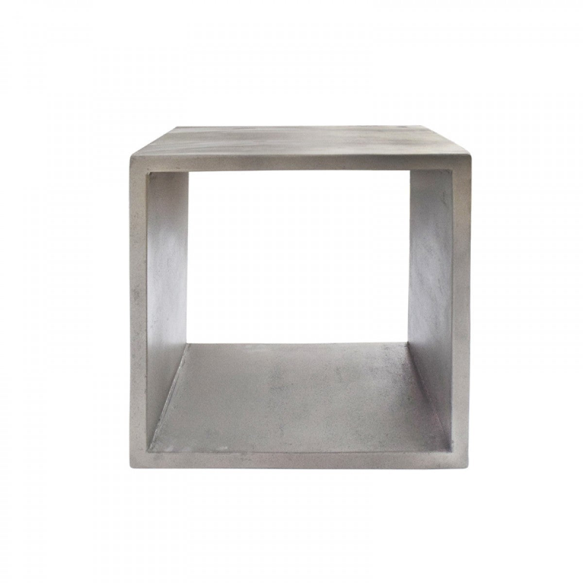 Minimalist Dark Gray Concrete Open Cube End or Side Table By Homeroots | End Tables | Modishstore - 2