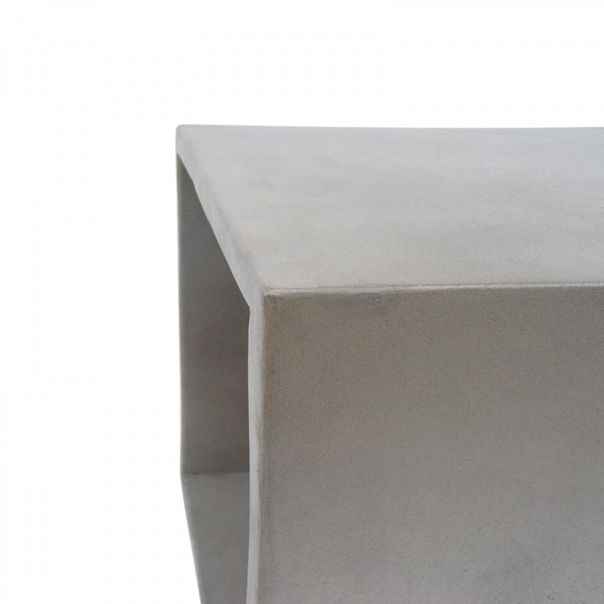 Minimalist Dark Gray Concrete Open Cube End or Side Table By Homeroots | End Tables | Modishstore - 3