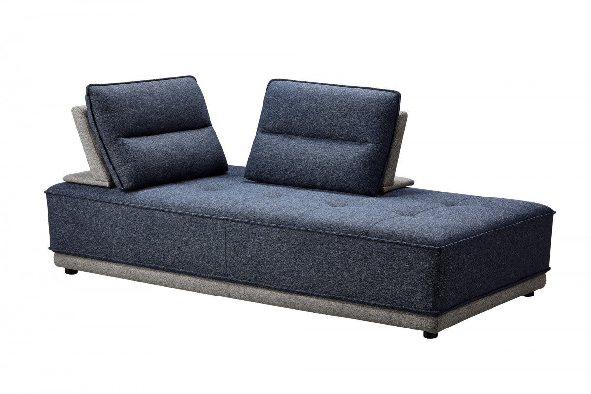 Blue and Gray Ultimate Lounger Modular Sectional Sofa By Homeroots | Sectional | Modishstore - 4